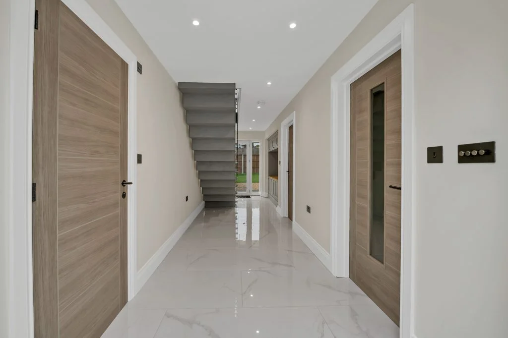 Swaffham Road Burwell - Styled Home Design - Developer Project - Hall floating Stairs