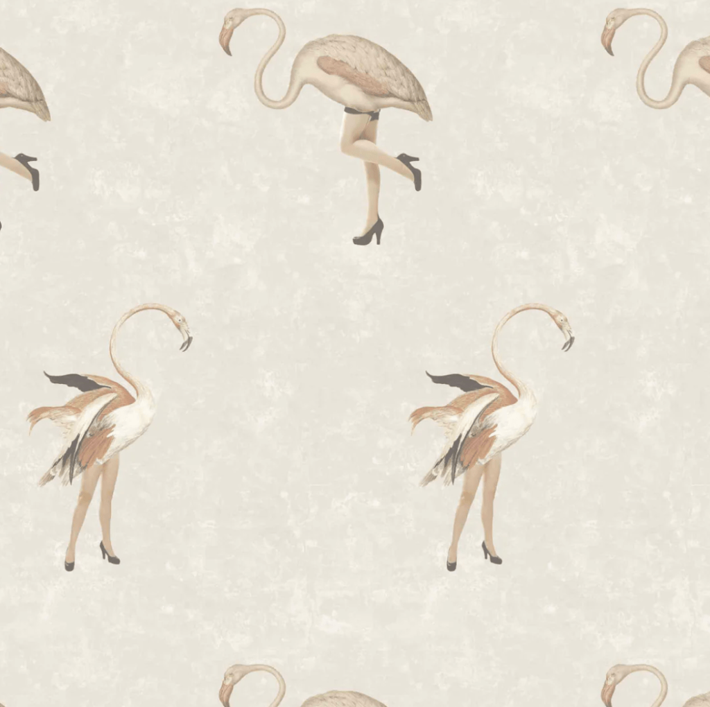 Wallpaper - Legs Eleven Flamingo by Woodchip & Magnolia 