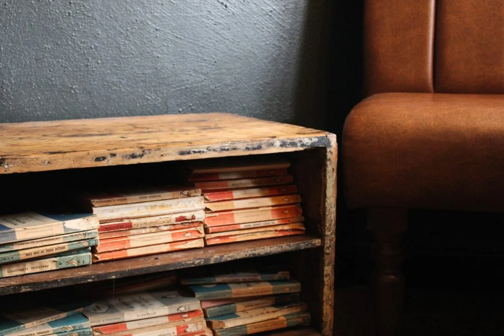old books at the The Anchor Burwell