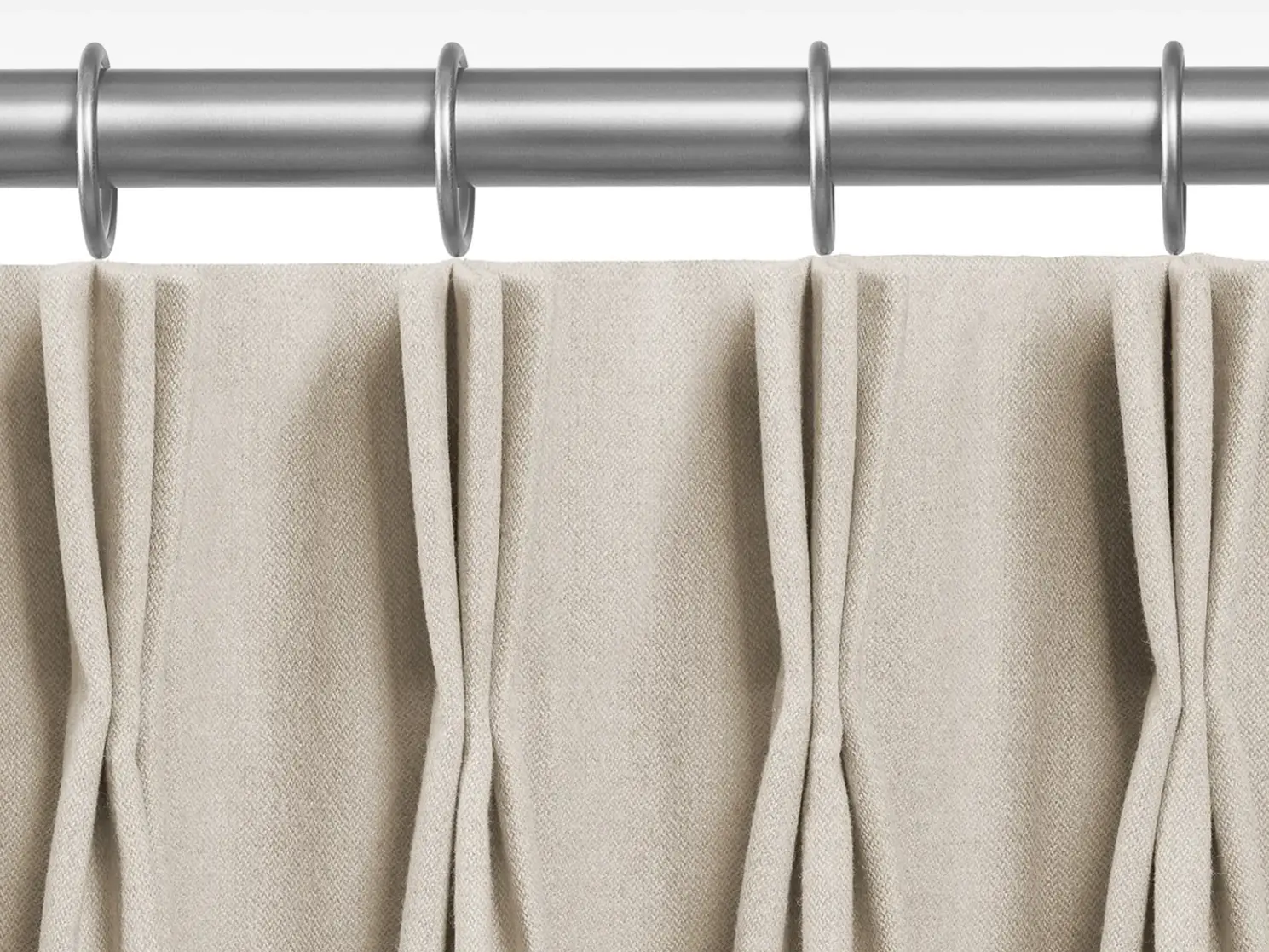 rod-gathered-curtain Pinch pleat curtain